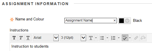Assignment Information