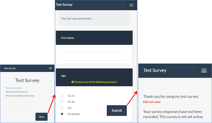 Run through your survey 