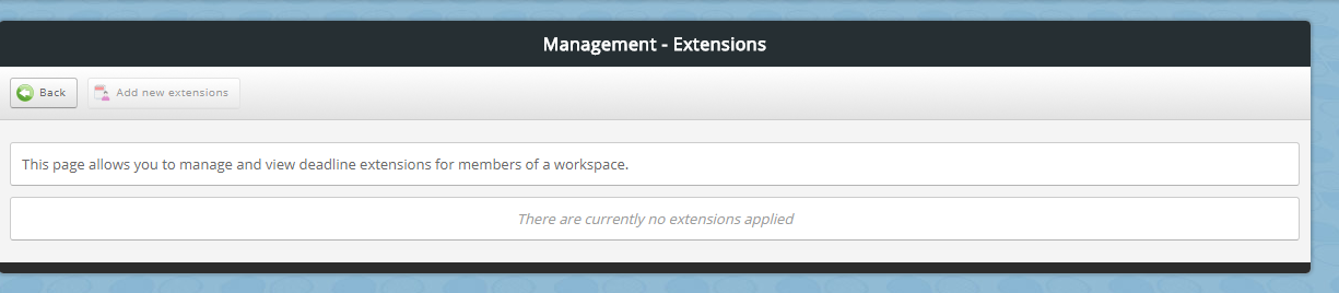 Management - Extensions