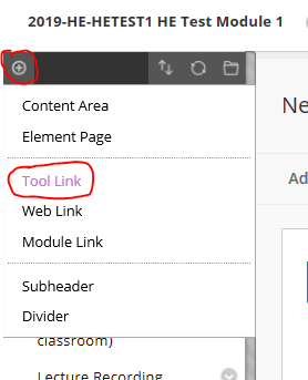 Add new tool link