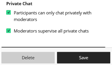 private chat settings